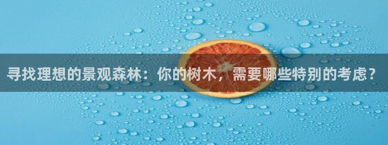 新宝gg登录线路测试：寻找理想的景观森林：你的树木，需要哪些特别的考虑？
